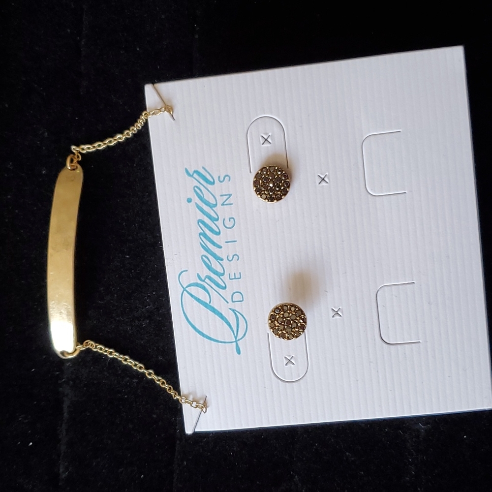Premiere Designs bracelet and earring set - Picture 2 of 4